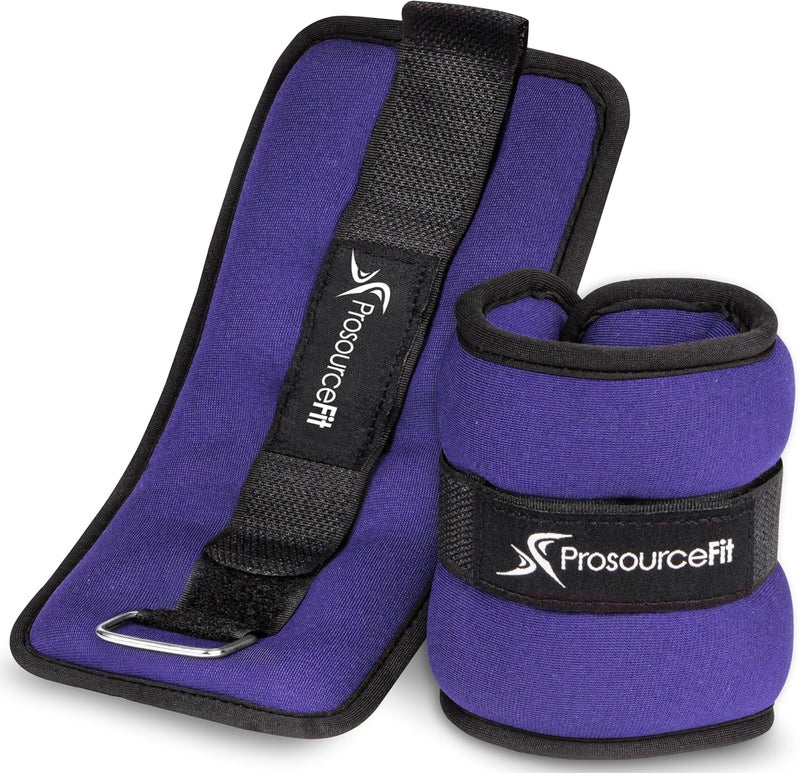 ProSourceFit Ankle/Wrist and Arm/Leg Weights Set of 2, Adjustable Strap 1 lb-5 lb, Adjustable Weight 15 lb, 10 lb, 7 lb for Men and Women - Image 1